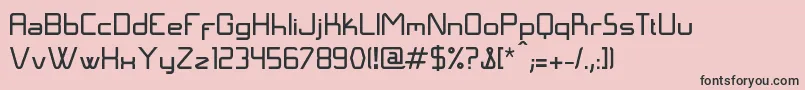 フォントLangГіNormal – ピンクの背景に黒い文字