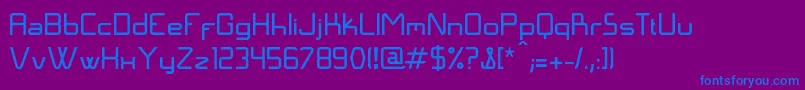 フォントLangГіNormal – 紫色の背景に青い文字