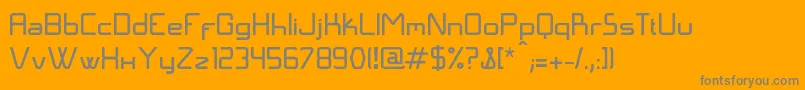 LangГіNormal Font – Gray Fonts on Orange Background