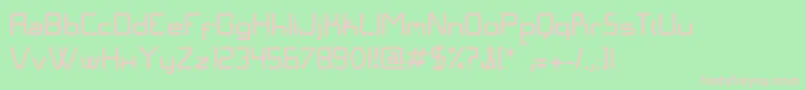 LangГіNormal Font – Pink Fonts on Green Background