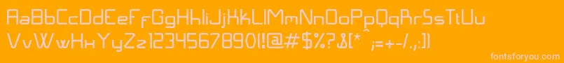 LangГіNormal Font – Pink Fonts on Orange Background