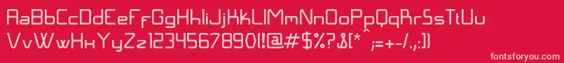 LangГіNormal Font – Pink Fonts on Red Background