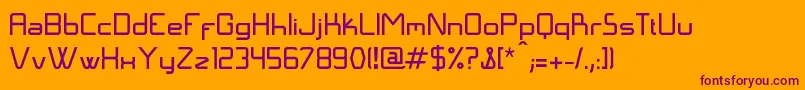 LangГіNormal Font – Purple Fonts on Orange Background