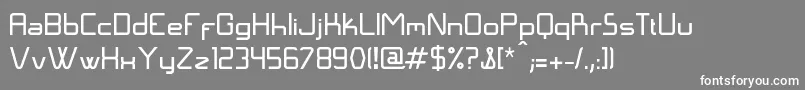 フォントLangГіNormal – 灰色の背景に白い文字