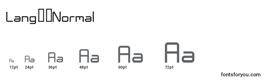 LangГіNormal Font Sizes