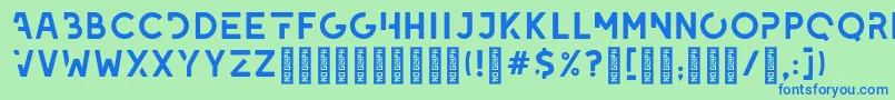 フォントLeixoDemo – 青い文字は緑の背景です。