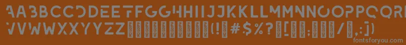 フォントLeixoDemo – 茶色の背景に灰色の文字