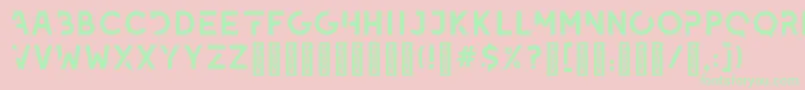 LeixoDemo Font – Green Fonts on Pink Background
