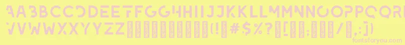 LeixoDemo Font – Pink Fonts on Yellow Background