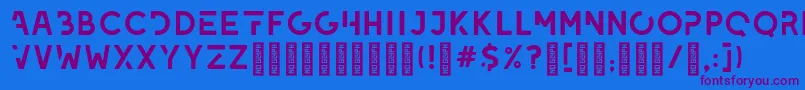 LeixoDemo Font – Purple Fonts on Blue Background