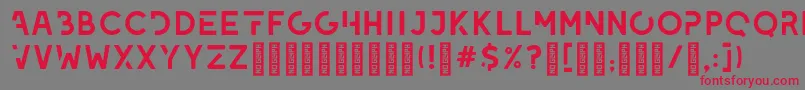 LeixoDemo Font – Red Fonts on Gray Background