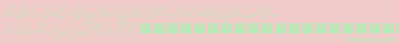 MasterWorksDemo Font – Green Fonts on Pink Background