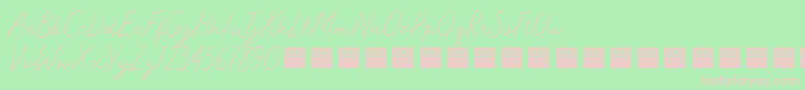 MasterWorksDemo Font – Pink Fonts on Green Background