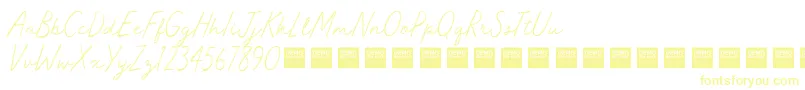 MasterWorksDemo-Schriftart – Gelbe Schriften