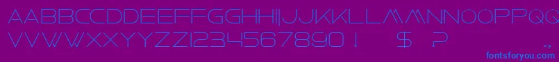 FaxineSkyBold Font – Blue Fonts on Purple Background