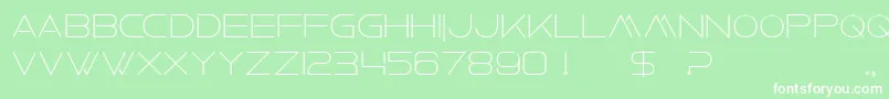Fonte FaxineSkyBold – fontes brancas em um fundo verde