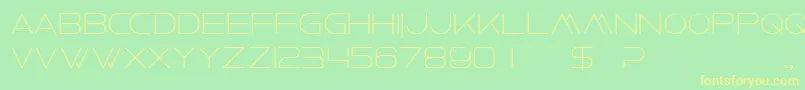 FaxineSkyBold Font – Yellow Fonts on Green Background