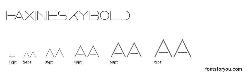 FaxineSkyBold Font Sizes