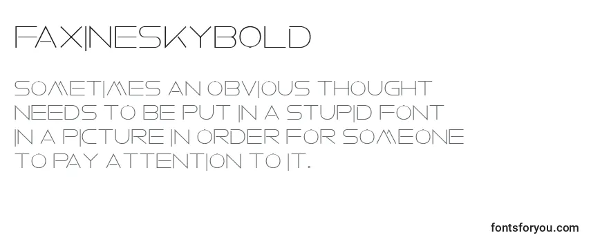 Review of the FaxineSkyBold Font