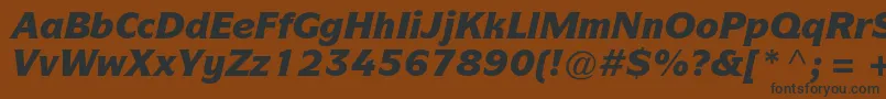 ItcsymbolstdBlackitalic-Schriftart – Schwarze Schriften auf braunem Hintergrund