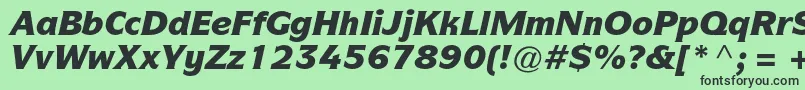 ItcsymbolstdBlackitalic Font – Black Fonts on Green Background