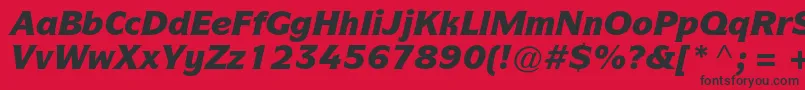 Police ItcsymbolstdBlackitalic – polices noires sur fond rouge