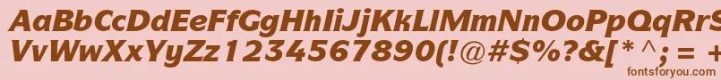 ItcsymbolstdBlackitalic Font – Brown Fonts on Pink Background