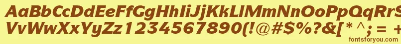 fuente ItcsymbolstdBlackitalic – Fuentes Marrones Sobre Fondo Amarillo