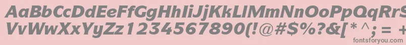 ItcsymbolstdBlackitalic-Schriftart – Graue Schriften auf rosa Hintergrund