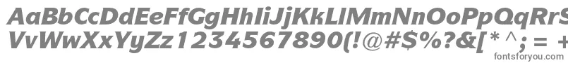 フォントItcsymbolstdBlackitalic – 白い背景に灰色の文字