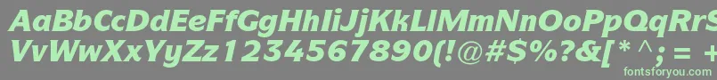 ItcsymbolstdBlackitalic Font – Green Fonts on Gray Background