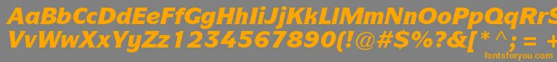 Police ItcsymbolstdBlackitalic – polices orange sur fond gris