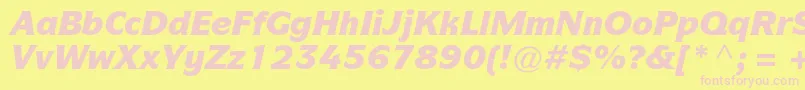 Подробнее о шрифте ItcsymbolstdBlackitalic Шрифт ItcsymbolstdBlackitalic – розовые шрифты на жёлтом фоне