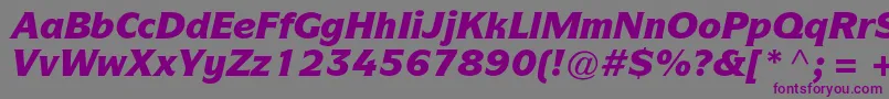 ItcsymbolstdBlackitalic-Schriftart – Violette Schriften auf grauem Hintergrund