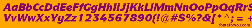 ItcsymbolstdBlackitalic Font – Purple Fonts on Orange Background