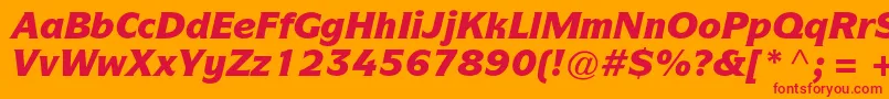 ItcsymbolstdBlackitalic Font – Red Fonts on Orange Background