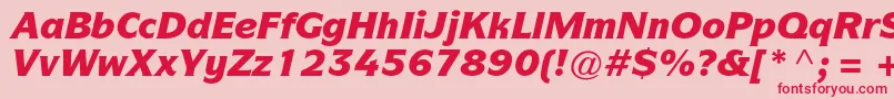 ItcsymbolstdBlackitalic Font – Red Fonts on Pink Background