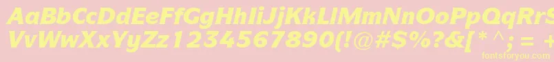 fuente ItcsymbolstdBlackitalic – Fuentes Amarillas Sobre Fondo Rosa