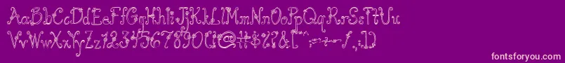 AustieBostYouWearFlowersHollow Font – Pink Fonts on Purple Background