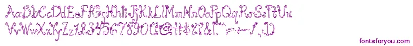 AustieBostYouWearFlowersHollow Font – Purple Fonts