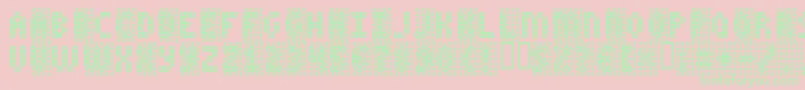 Falseteeth Font – Green Fonts on Pink Background