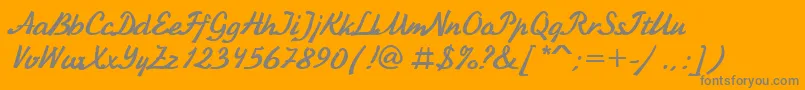 KursivcBold Font – Gray Fonts on Orange Background