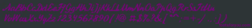 Шрифт KursivcBold – фиолетовые шрифты на чёрном фоне