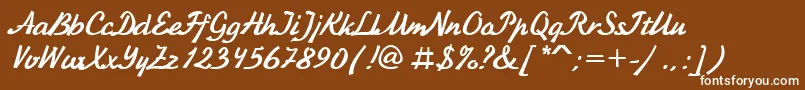 KursivcBold Font – White Fonts on Brown Background