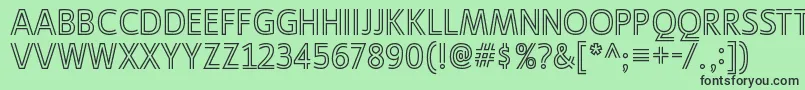 LigurinooutlineRegular Font – Black Fonts on Green Background