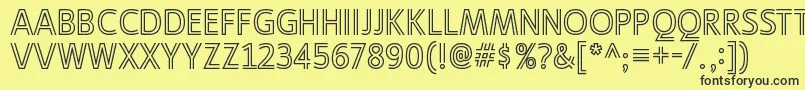 LigurinooutlineRegular Font – Black Fonts on Yellow Background