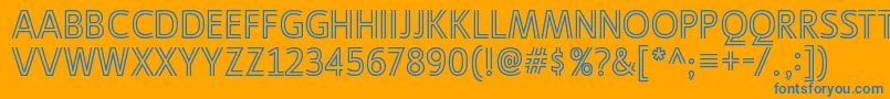 LigurinooutlineRegular Font – Blue Fonts on Orange Background