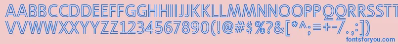 LigurinooutlineRegular Font – Blue Fonts on Pink Background