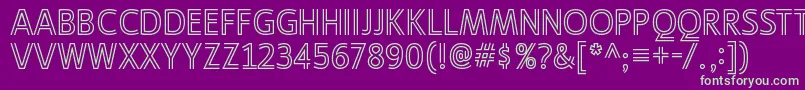 LigurinooutlineRegular Font – Green Fonts on Purple Background