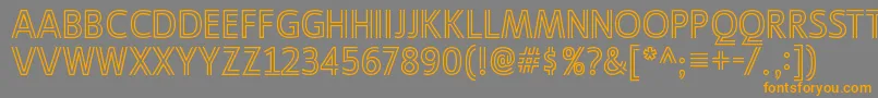 LigurinooutlineRegular Font – Orange Fonts on Gray Background